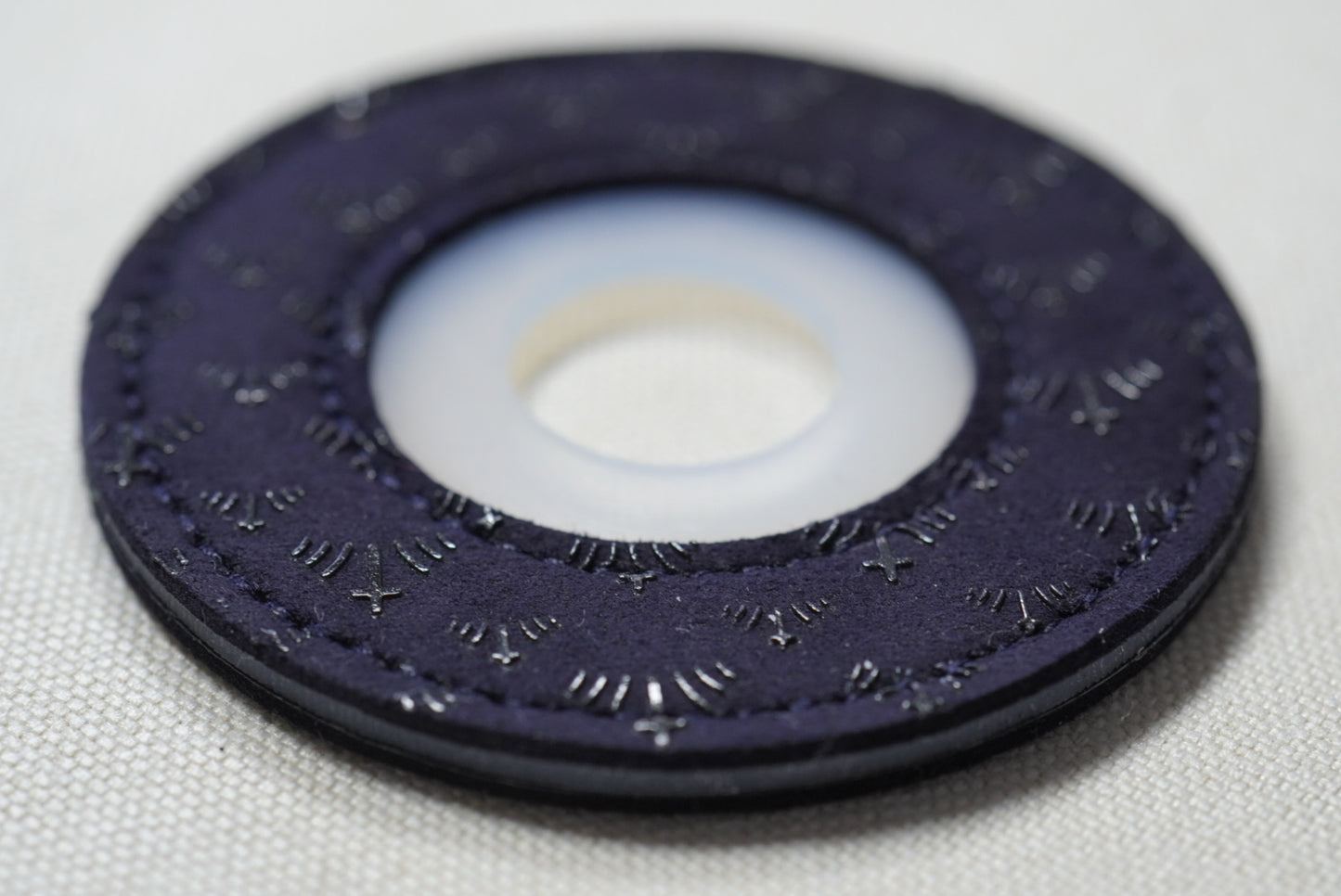 紺の影 Twilight Indigo - Leather Tsuba Dome