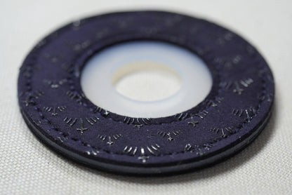 紺の影 Twilight Indigo - Leather Tsuba Dome