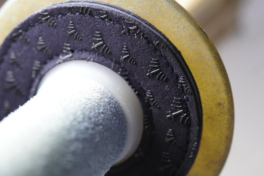 紺の影 Twilight Indigo - Leather Tsuba Dome