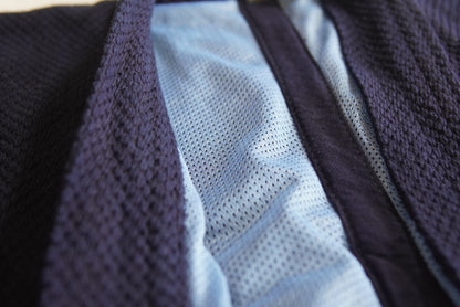 Uniform Set: Single Layer Cotton Kendogi + Cotton #8800 Grade Navy Blue Dyed Hakama