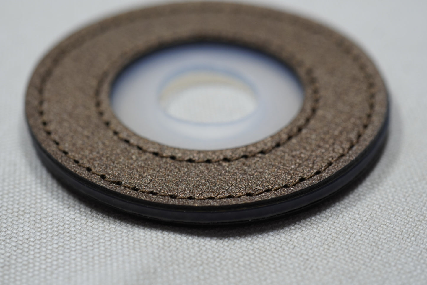 琥珀の土 Amber Earth - Leather Tsuba Dome